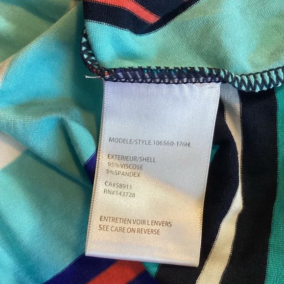 Tribal Multi-Color Striped Maxi Dress Size XL - Picture 6 of 7